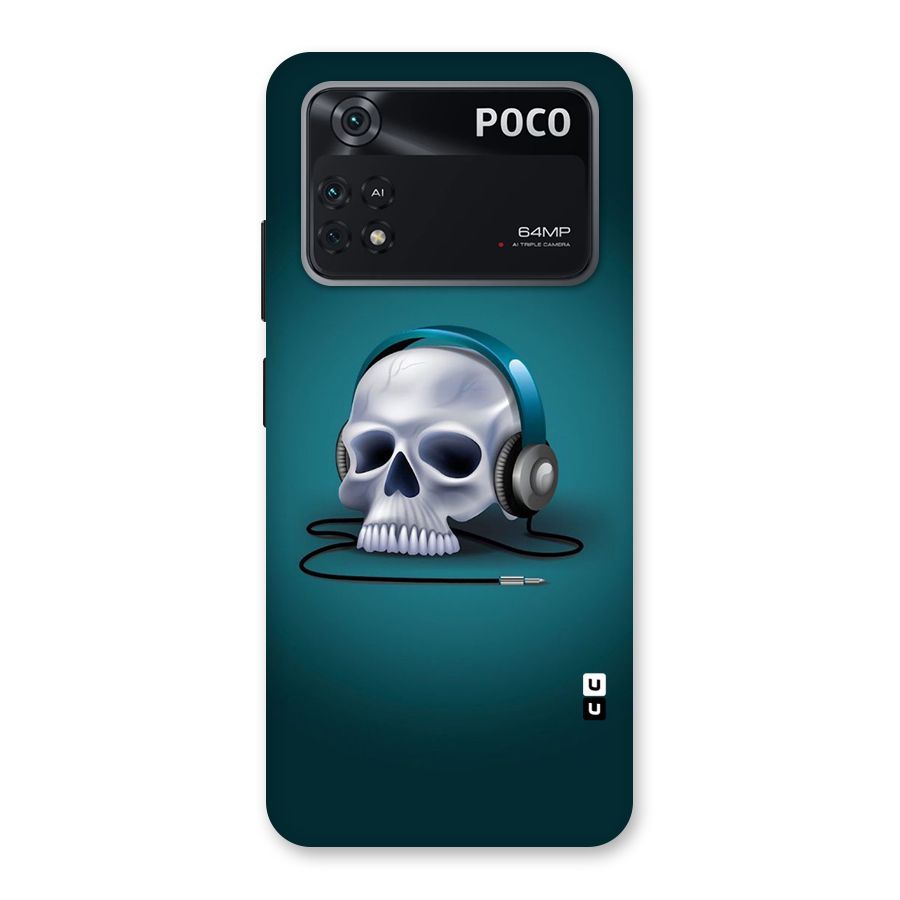 Music Skull Back Case for Poco M4 Pro 4G