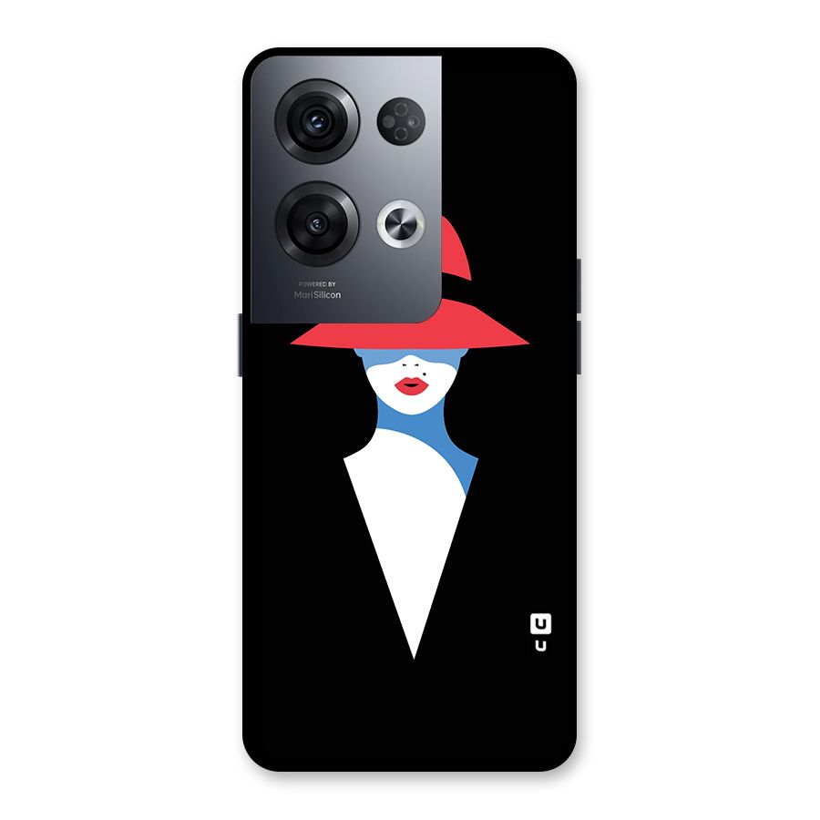 Mysterious Woman Illustration Back Case for Oppo Reno8 Pro 5G