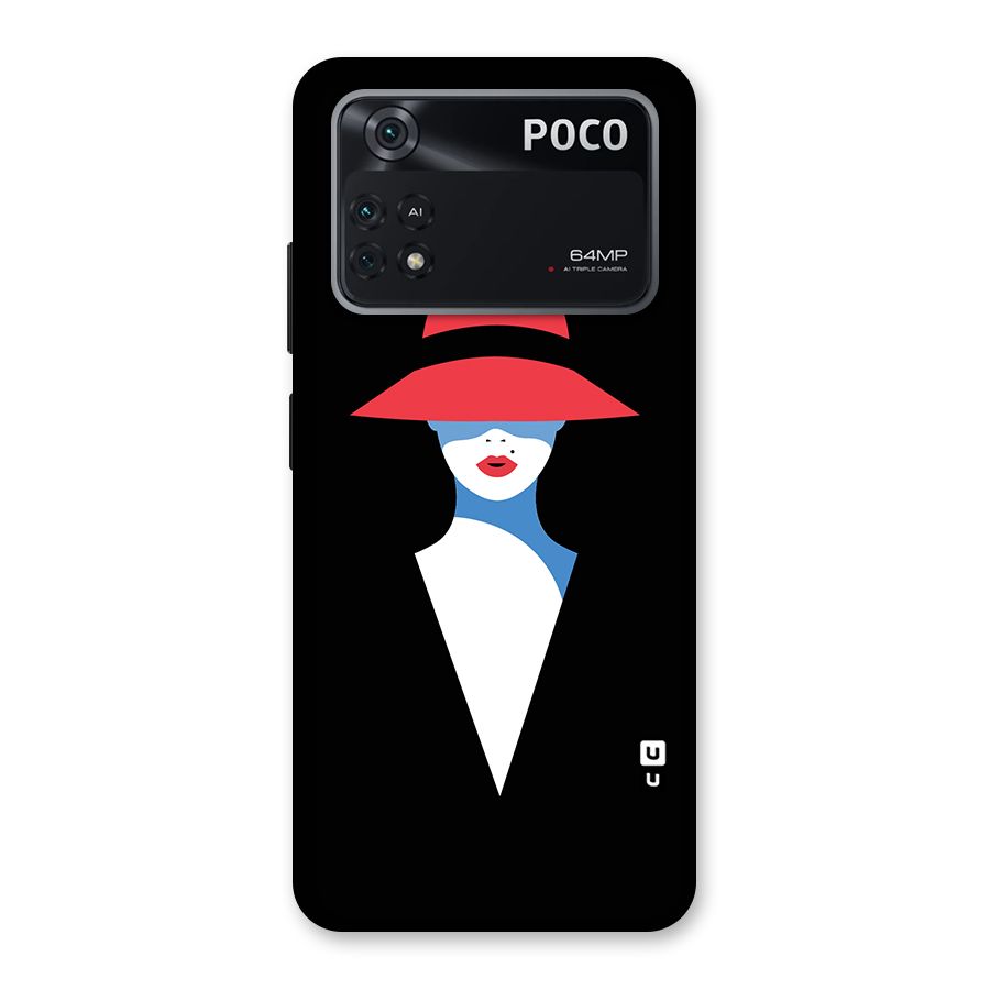 Mysterious Woman Illustration Back Case for Poco M4 Pro 4G