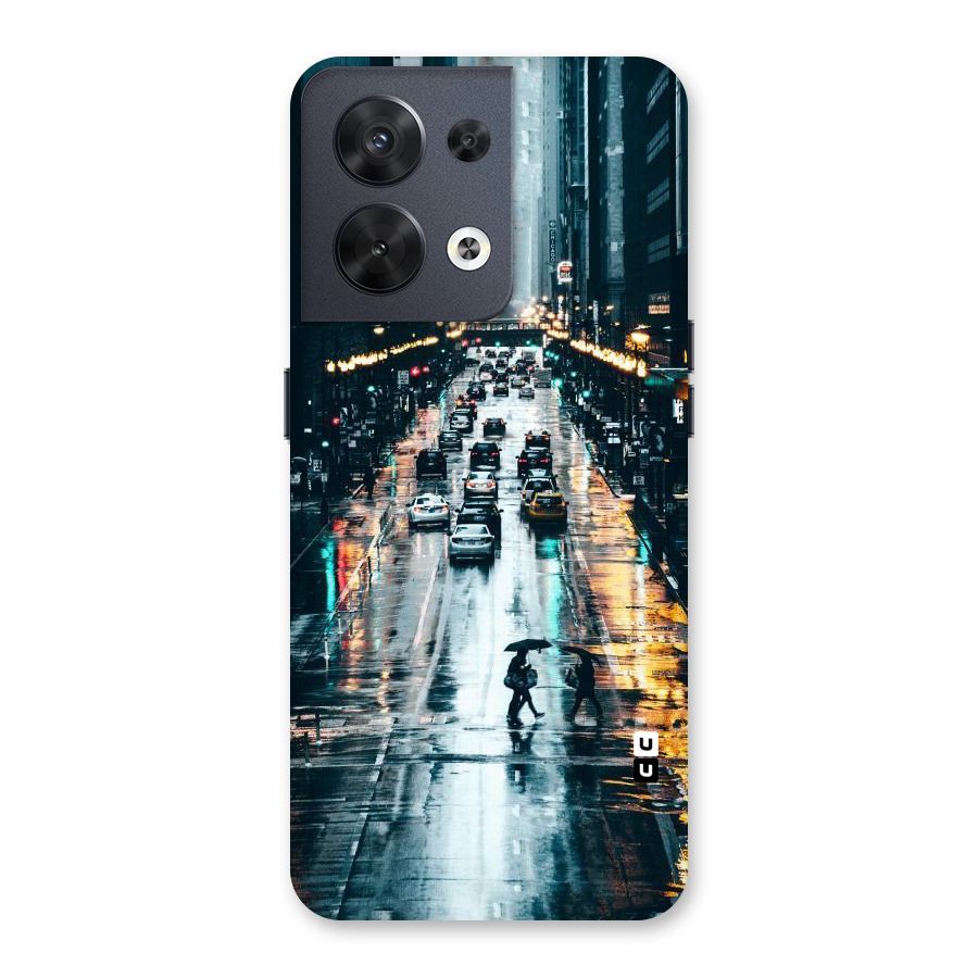 NY Streets Rainy Back Case for Oppo Reno8 5G