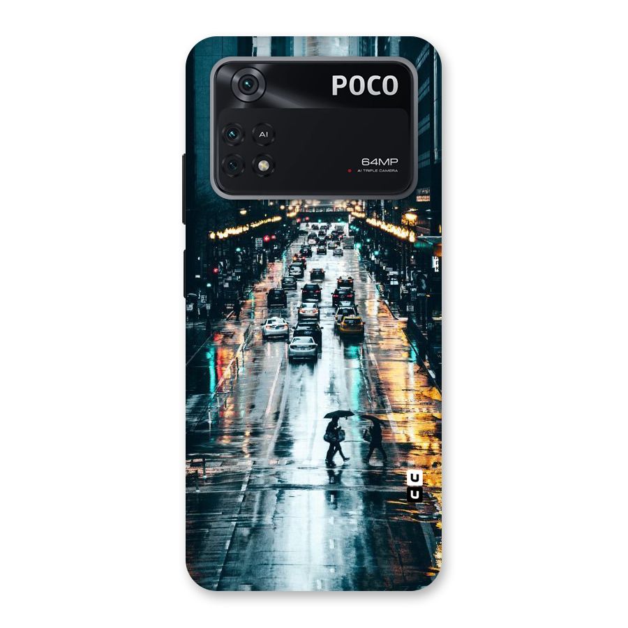 NY Streets Rainy Back Case for Poco M4 Pro 4G