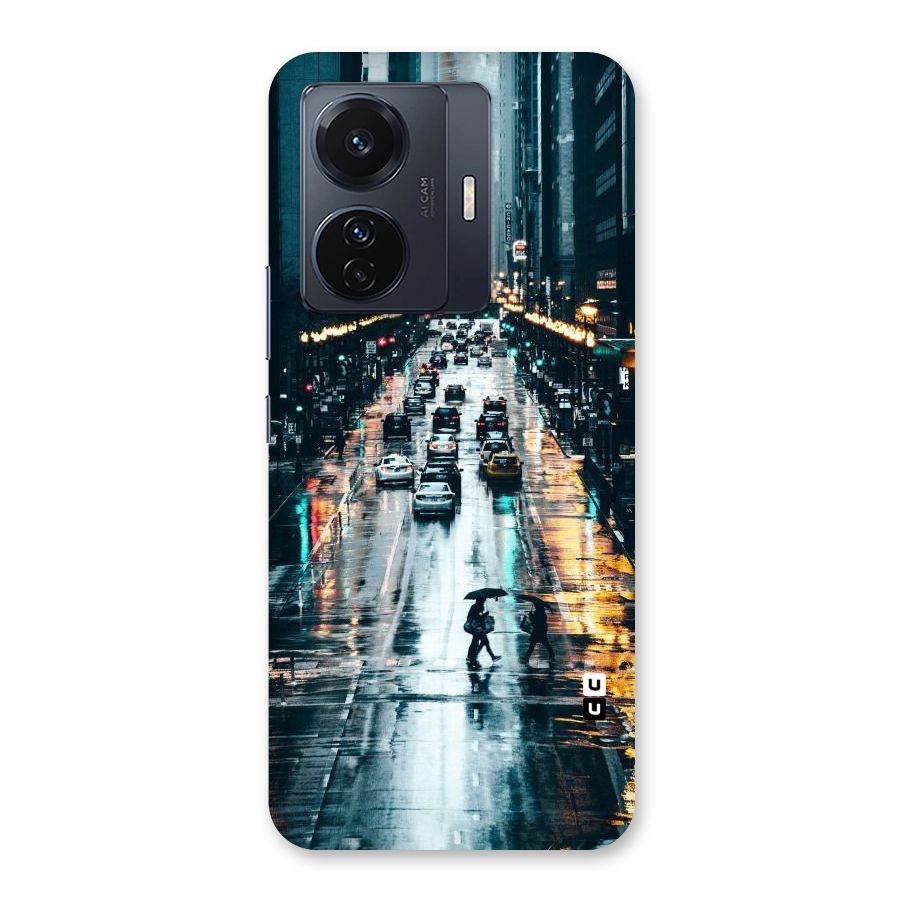 NY Streets Rainy Back Case for Vivo T1 Pro