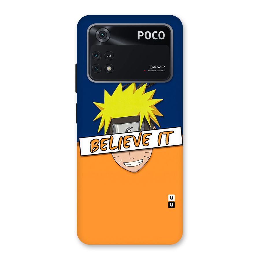 Naruto Believe It Back Case for Poco M4 Pro 4G