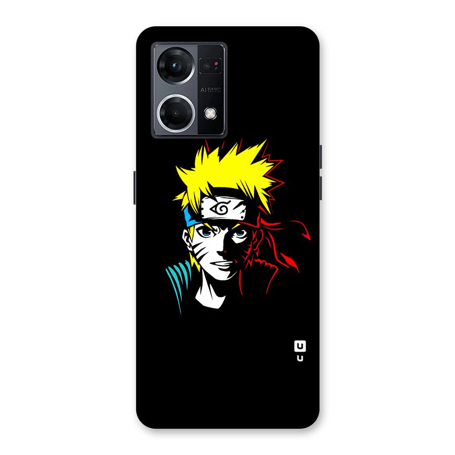 Naruto Pen Sketch Art Glass Back Case for Oppo F21 Pro 5G