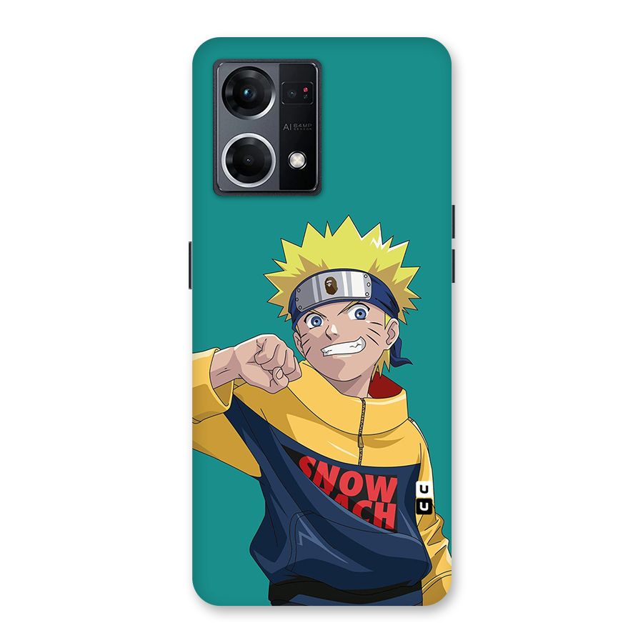 Naruto Snow Beach Art Glass Back Case for Oppo F21 Pro 5G