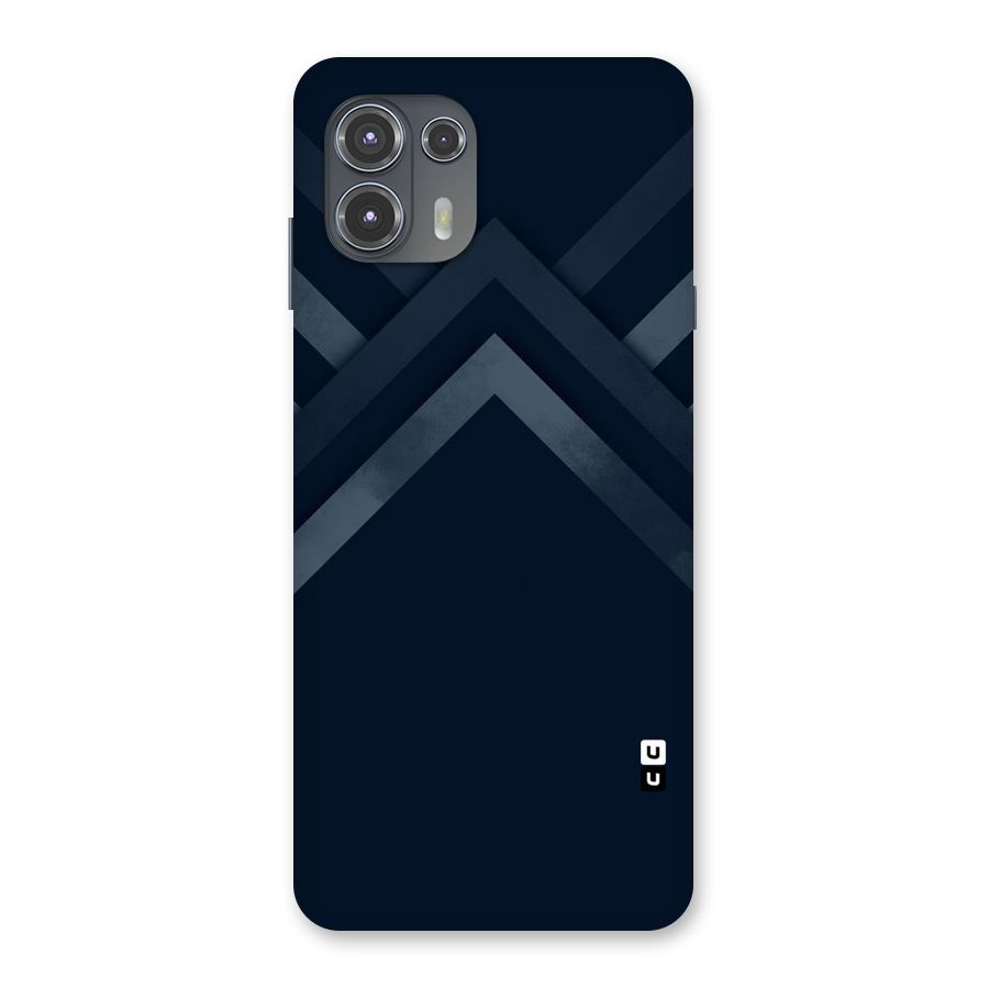 Navy Blue Arrow Back Case for Motorola Edge 20 Fusion