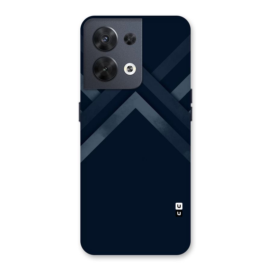 Navy Blue Arrow Back Case for Oppo Reno8 5G