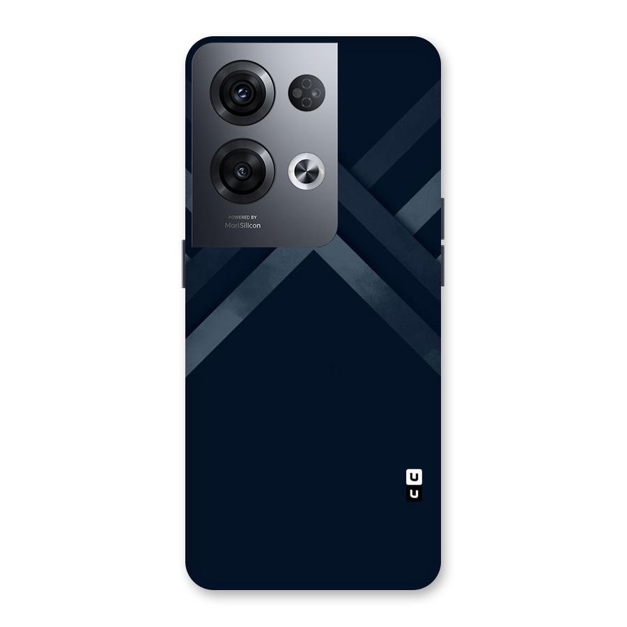Navy Blue Arrow Back Case for Oppo Reno8 Pro 5G