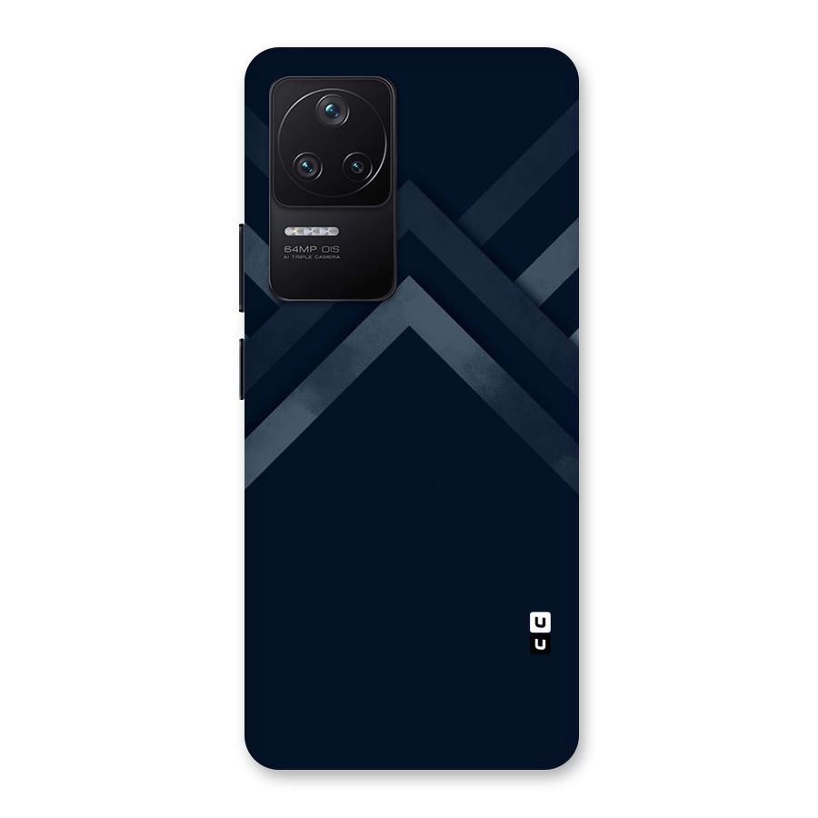 Navy Blue Arrow Back Case for Poco F4 5G