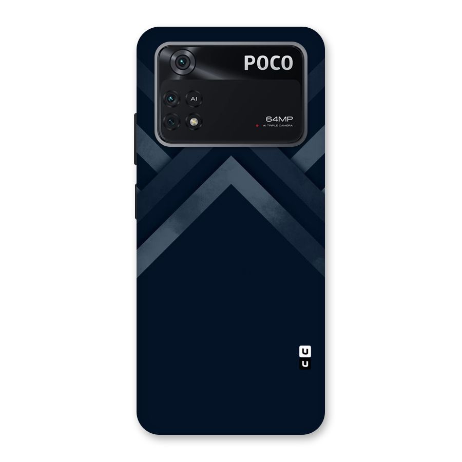 Navy Blue Arrow Back Case for Poco M4 Pro 4G