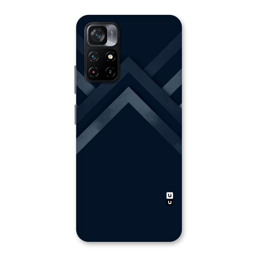 Navy Blue Arrow Back Case for Poco M4 Pro 5G