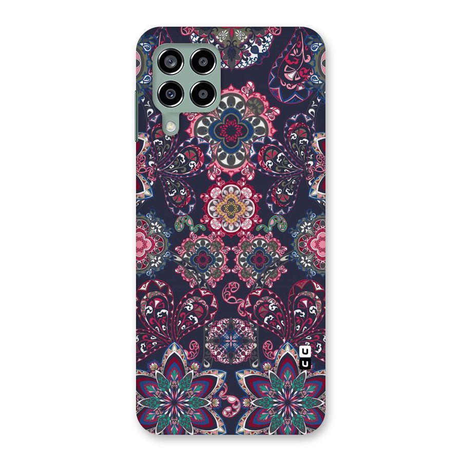 Navy Blue Bloom Pattern Back Case for Galaxy M33