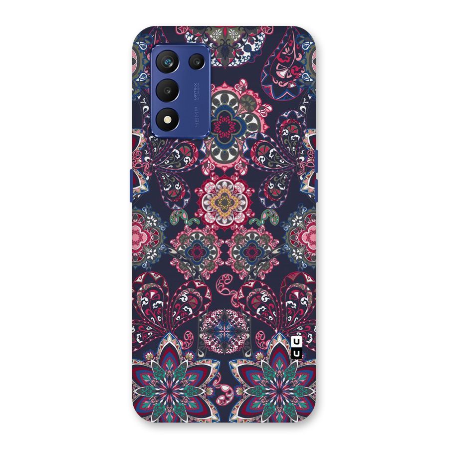 Navy Blue Bloom Pattern Back Case for Realme 9 5G Speed