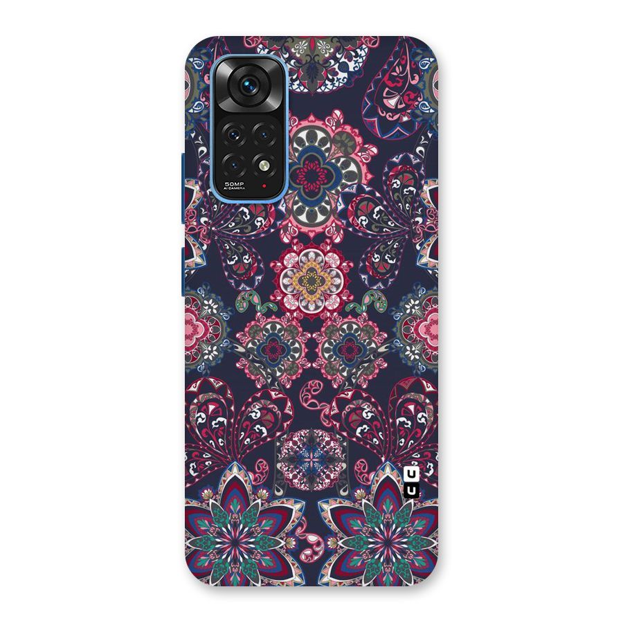 Navy Blue Bloom Pattern Back Case for Redmi Note 11S