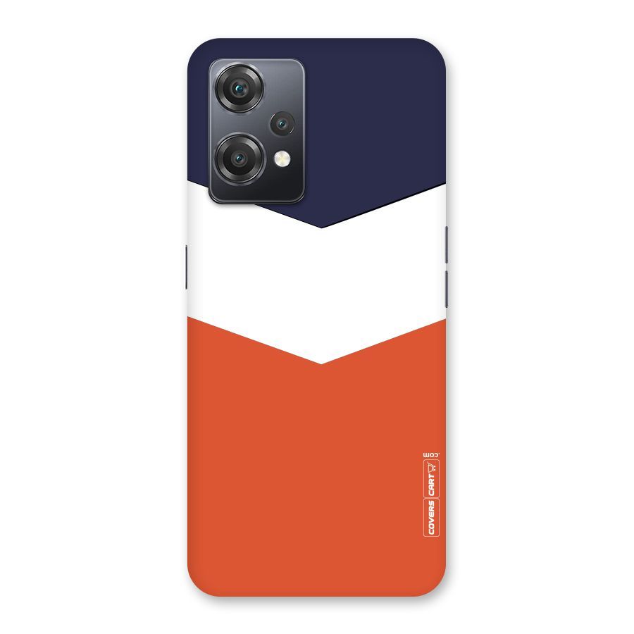 Navy Blue White Orange Arrow Back Case for OnePlus Nord CE 2 Lite 5G