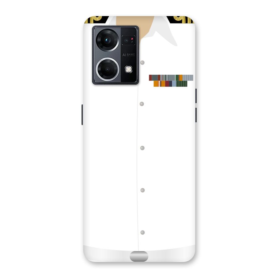 Navy Uniform Glass Back Case for Oppo F21 Pro 5G
