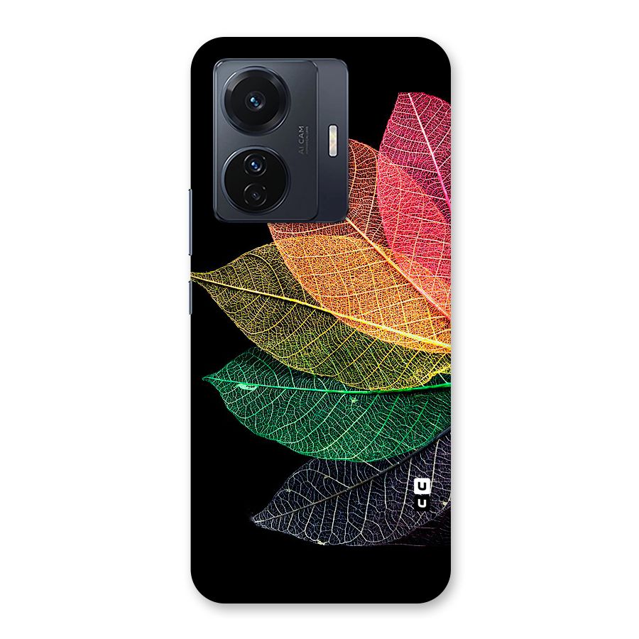 Net Leaf Color Design Back Case for Vivo T1 Pro