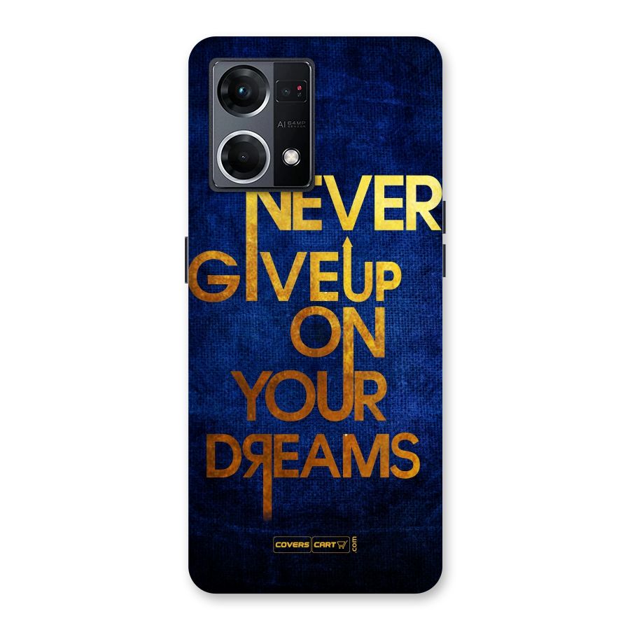 Never Give Up Glass Back Case for Oppo F21 Pro 5G