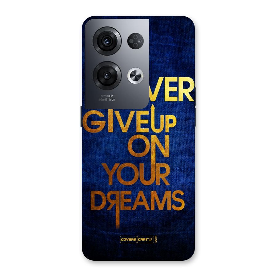 Never Give Up Back Case for Oppo Reno8 Pro 5G
