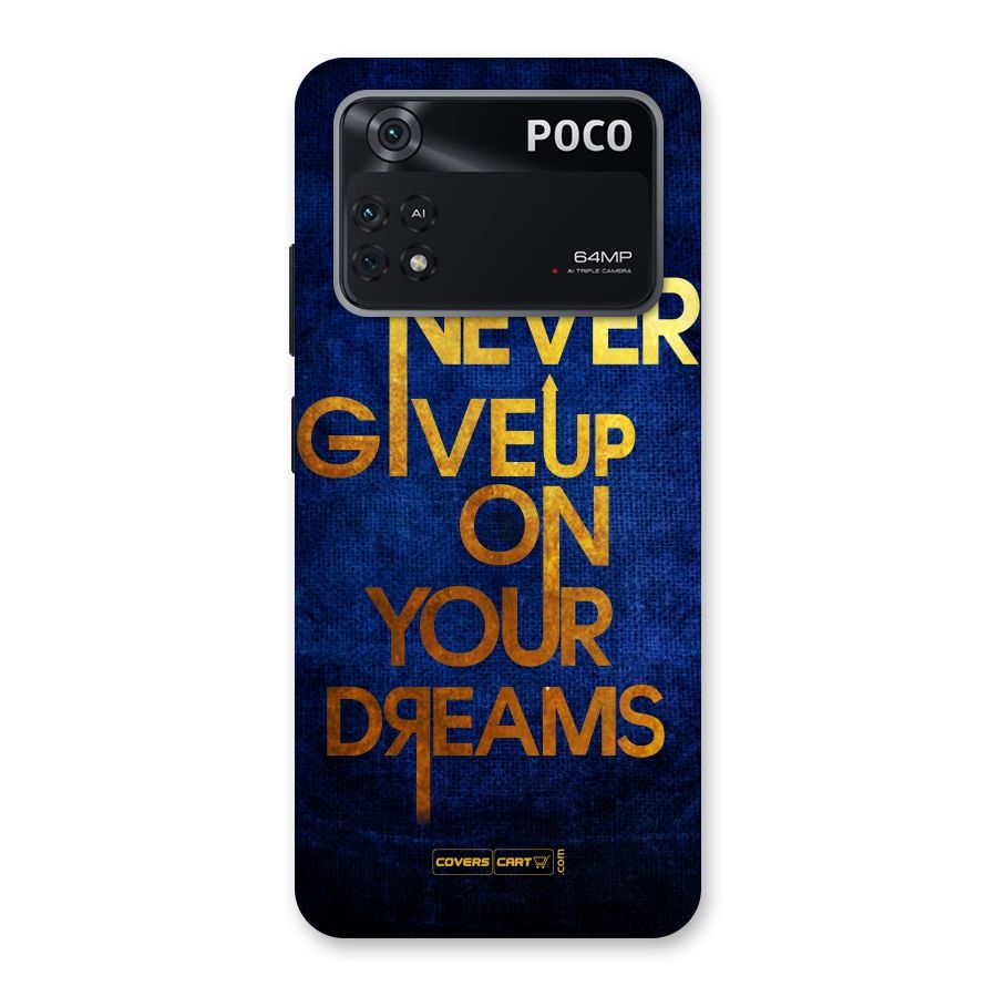 Never Give Up Back Case for Poco M4 Pro 4G