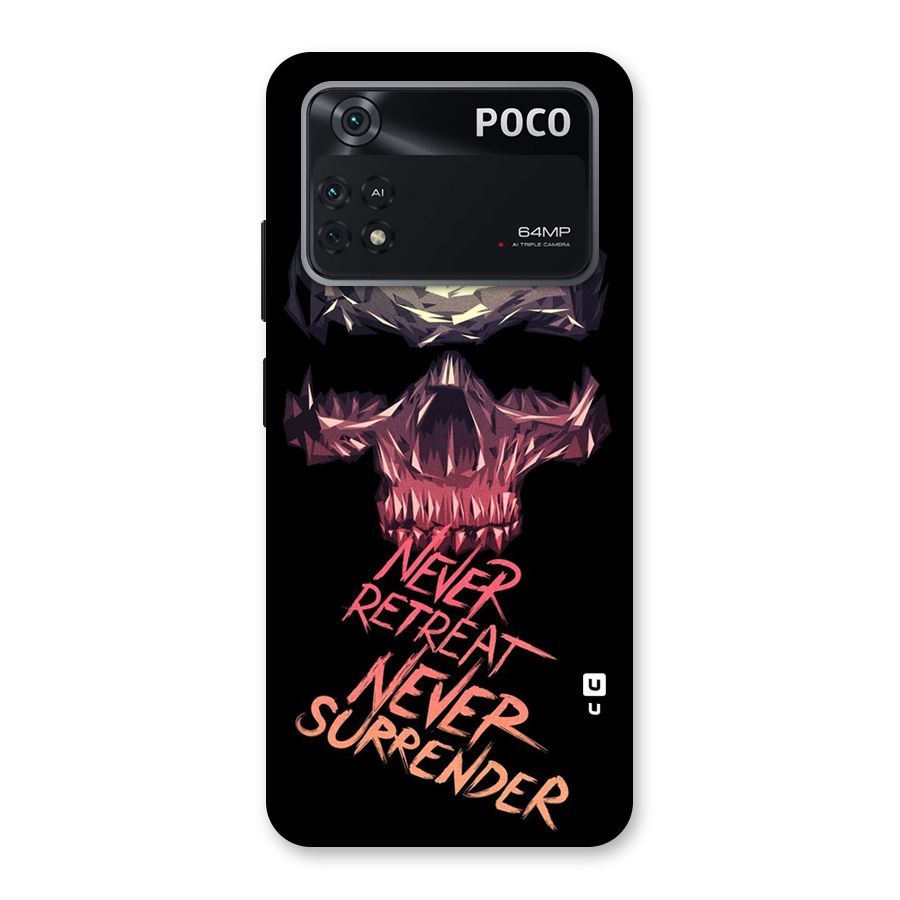 Never Retreat Back Case for Poco M4 Pro 4G