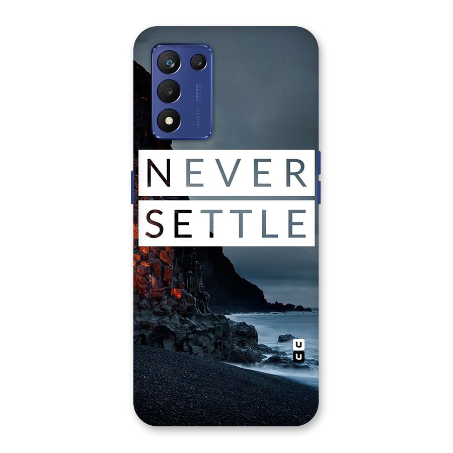 Never Settle Dark Beach Back Case for Realme 9 5G Speed