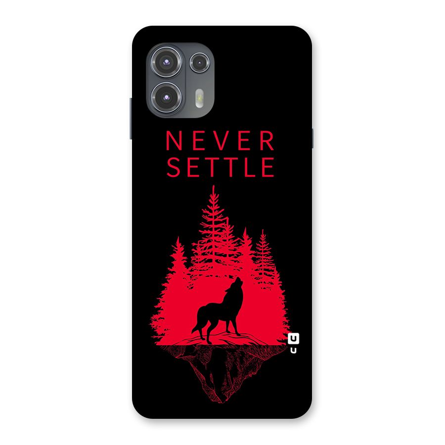 Never Settle Wolf Back Case for Motorola Edge 20 Fusion