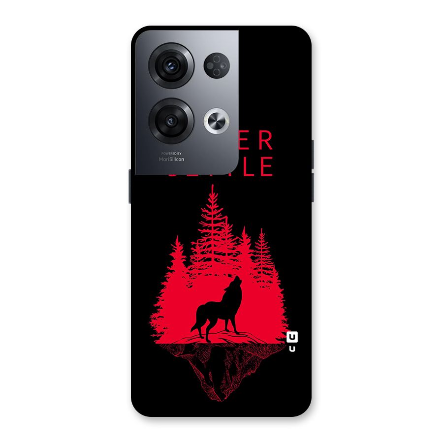 Never Settle Wolf Back Case for Oppo Reno8 Pro 5G
