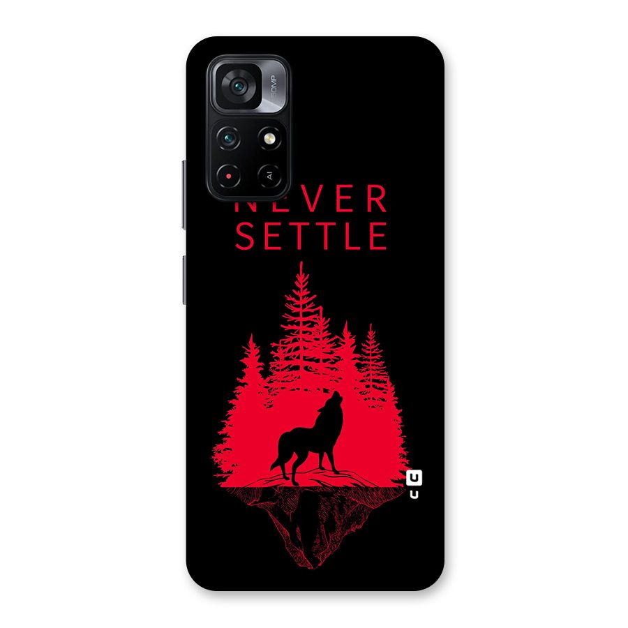 Never Settle Wolf Back Case for Poco M4 Pro 5G