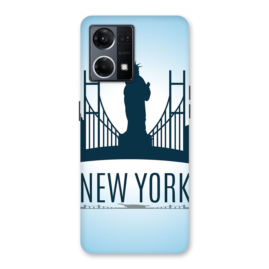 New York Skyline Glass Back Case for Oppo F21 Pro 5G