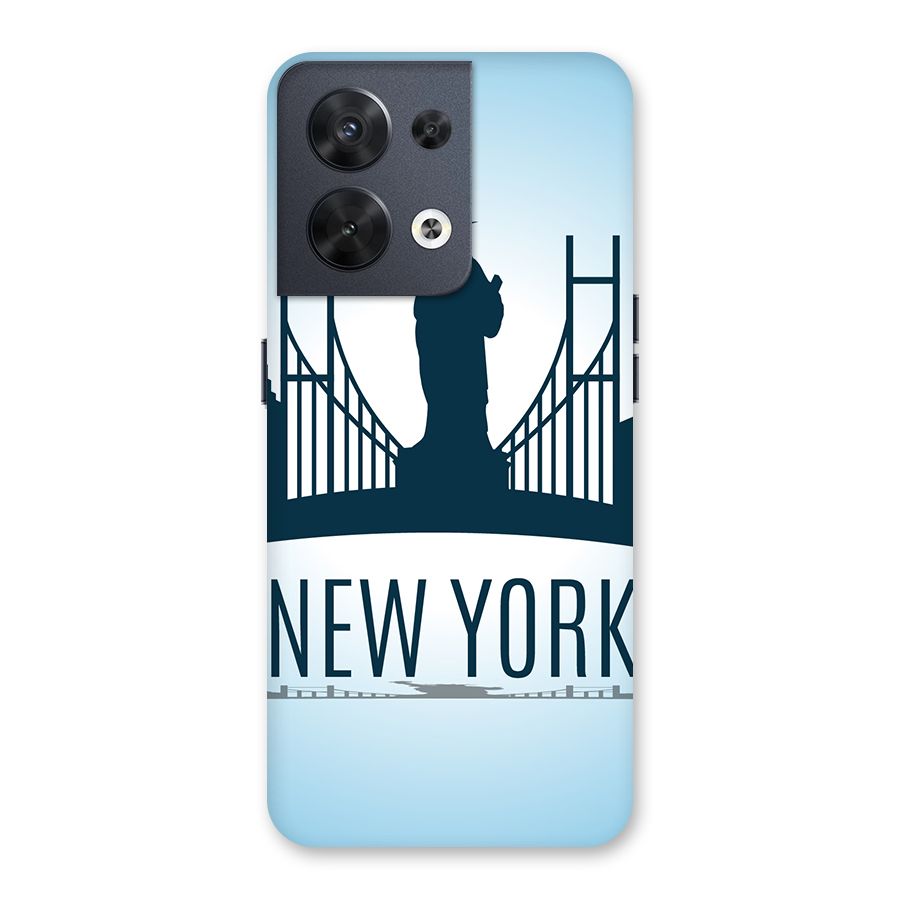 New York Skyline Back Case for Oppo Reno8 5G