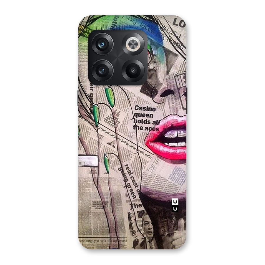 Newspaper Girl Art Back Case for OnePlus 10T