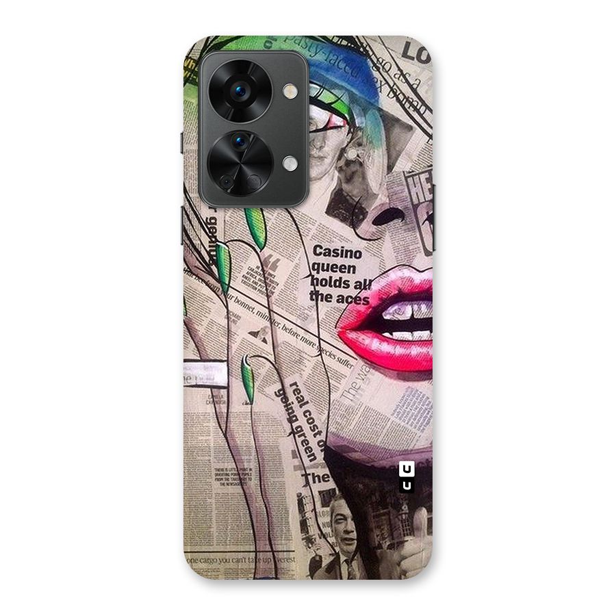 Newspaper Girl Art Back Case for OnePlus Nord 2T