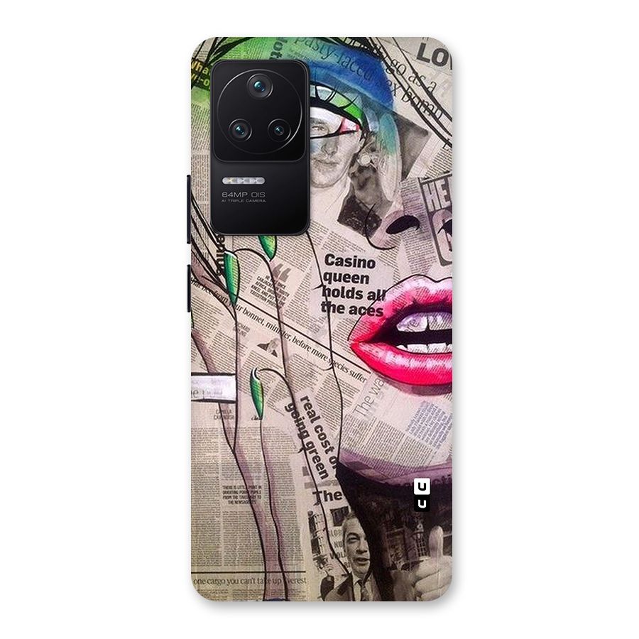 Newspaper Girl Art Back Case for Poco F4 5G