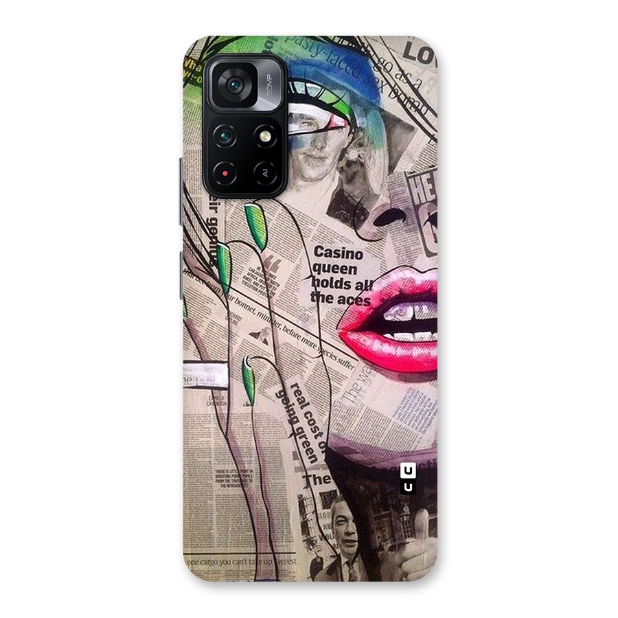 Newspaper Girl Art Back Case for Poco M4 Pro 5G