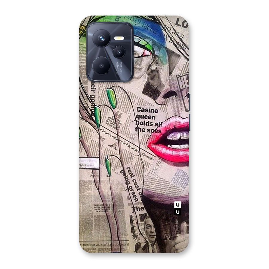 Newspaper Girl Art Back Case for Realme C35