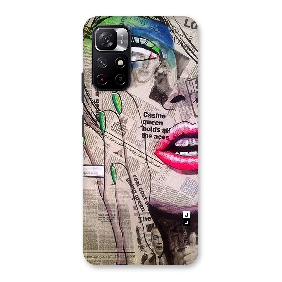 Newspaper Girl Art Back Case for Redmi Note 11T 5G