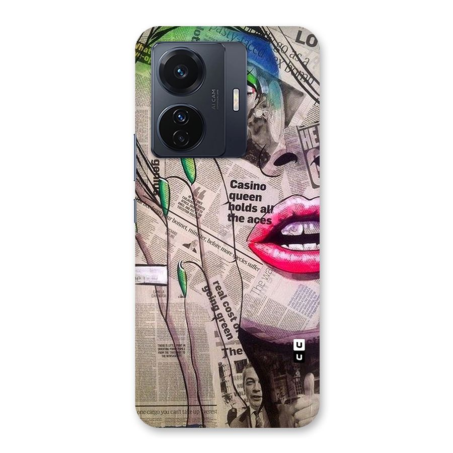 Newspaper Girl Art Back Case for Vivo T1 Pro