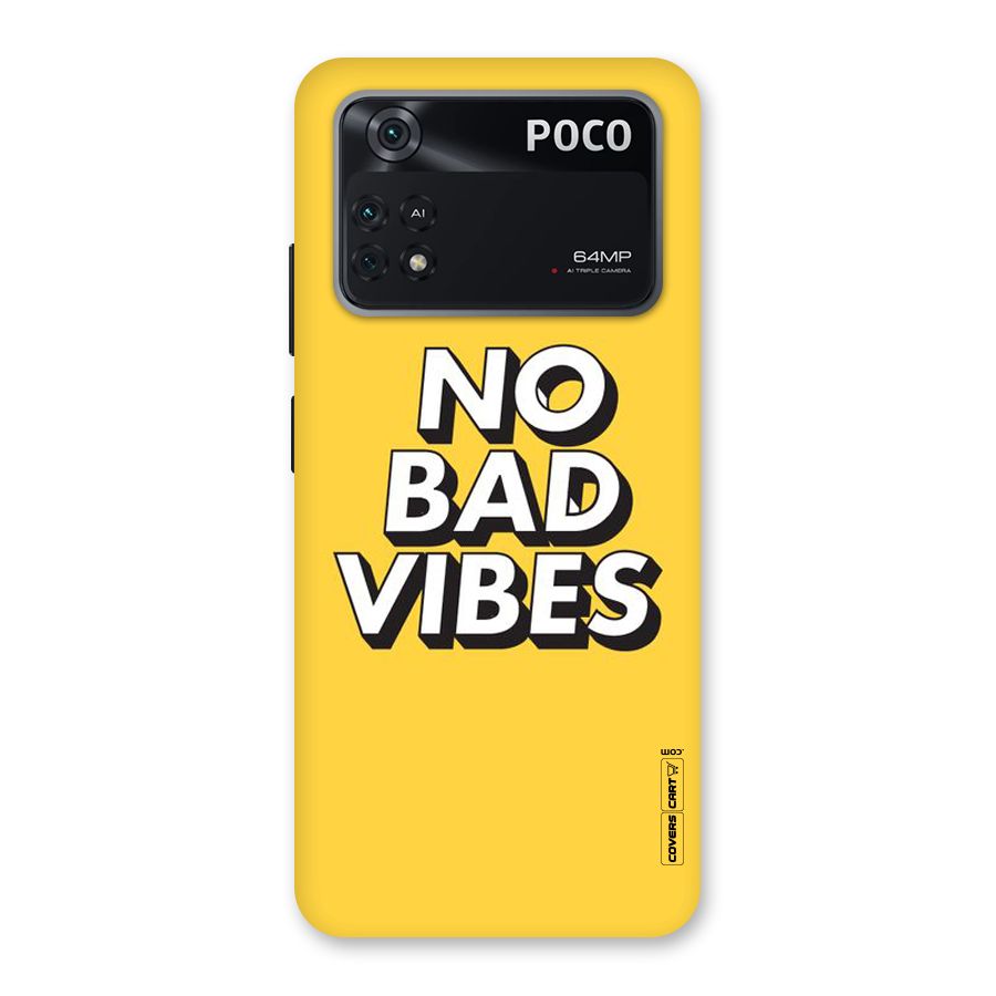 No Bad Vibes Back Case for Poco M4 Pro 4G