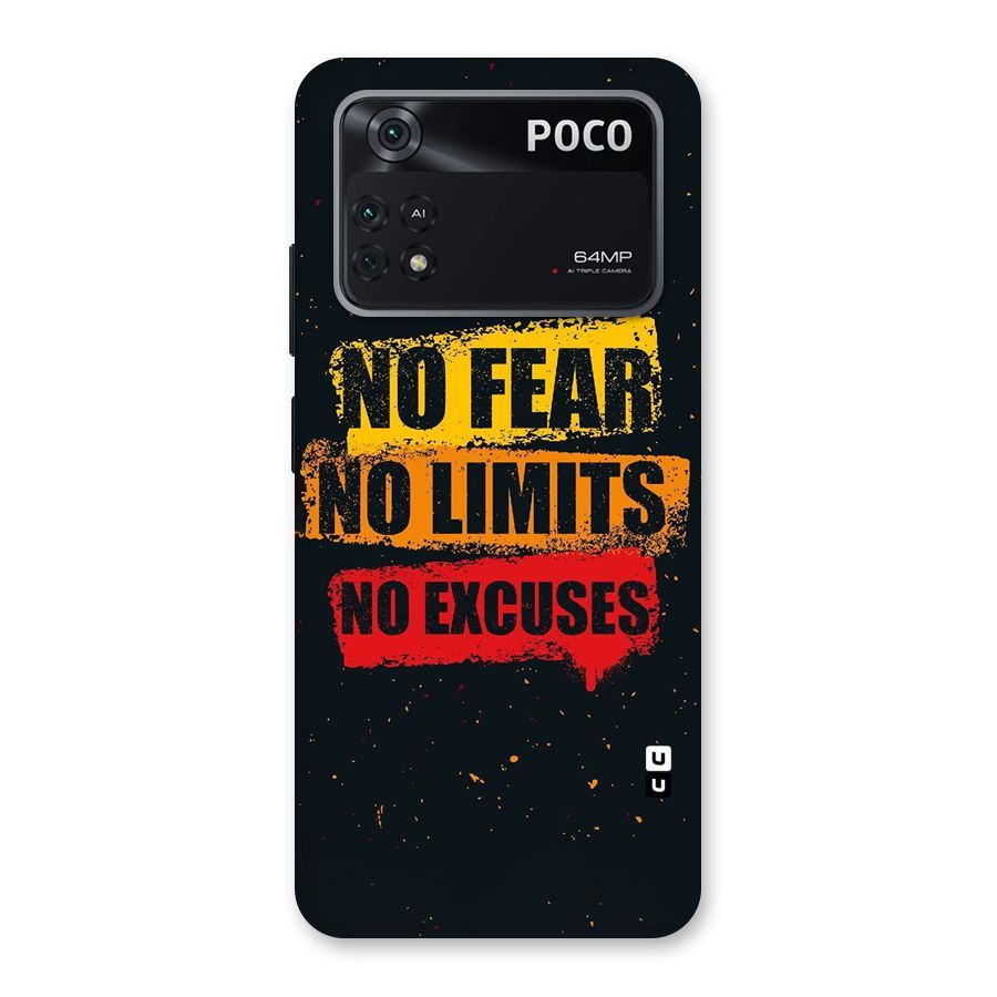 No Fear No Limits Back Case for Poco M4 Pro 4G