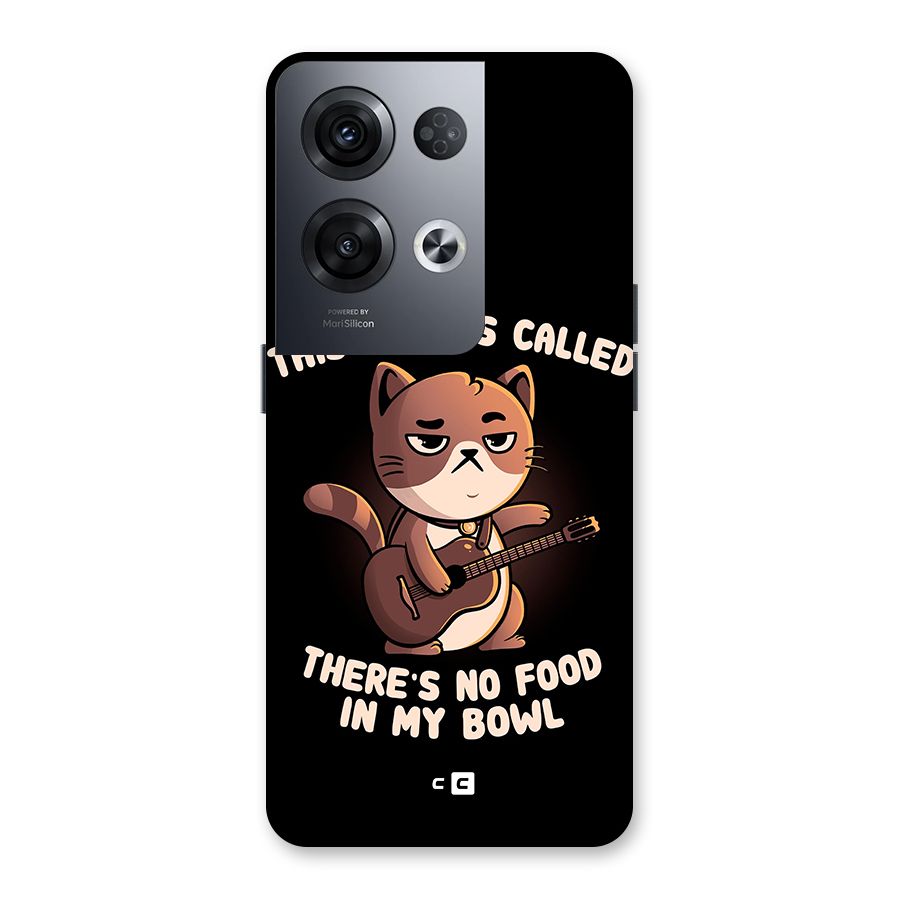No Food in My Bowl Cat Back Case for Oppo Reno8 Pro 5G
