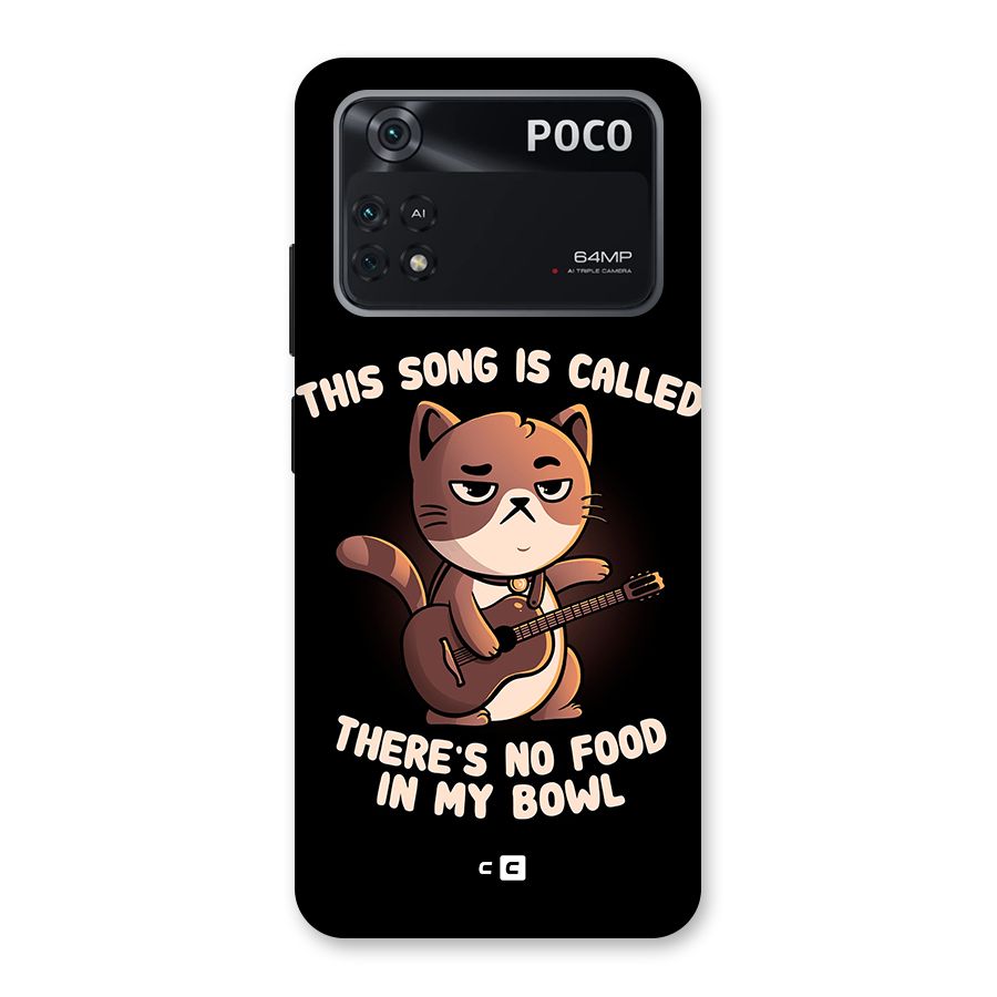 No Food in My Bowl Cat Back Case for Poco M4 Pro 4G