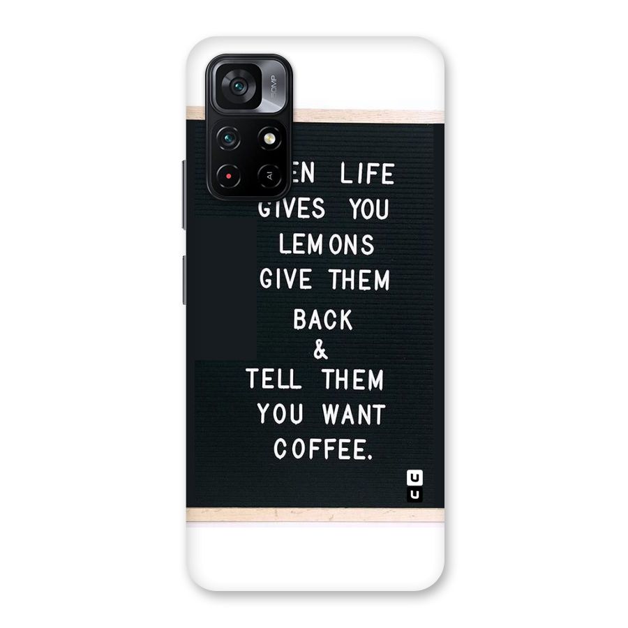 No Lemon Only Coffee Back Case for Poco M4 Pro 5G