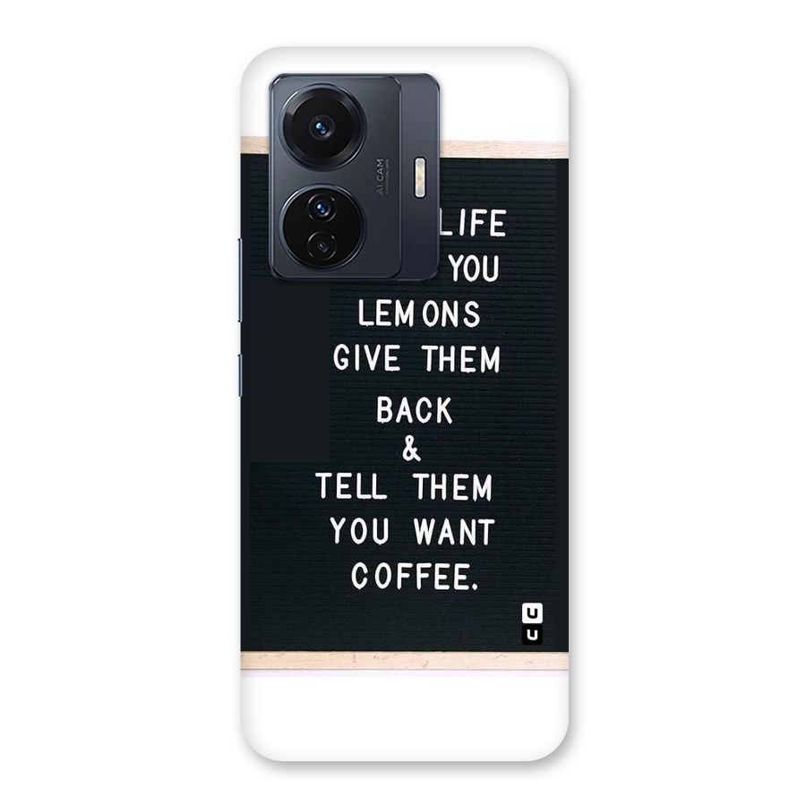 No Lemon Only Coffee Back Case for Vivo T1 Pro