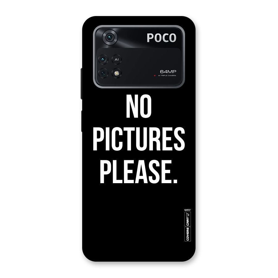 No Pictures Please Back Case for Poco M4 Pro 4G