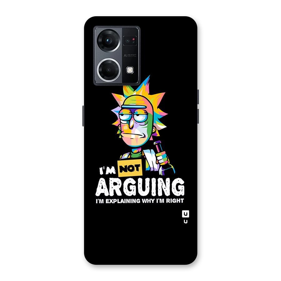 Not Arguing Explaining Glass Back Case for Oppo F21 Pro 5G