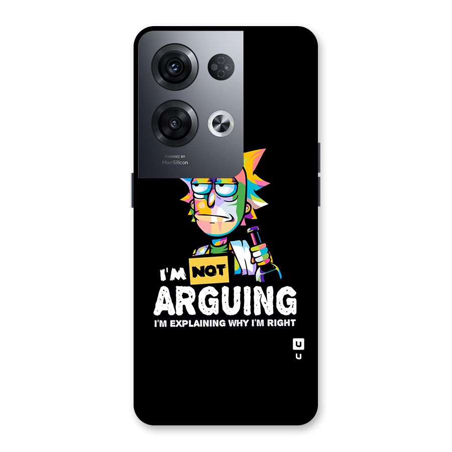 Not Arguing Explaining Back Case for Oppo Reno8 Pro 5G