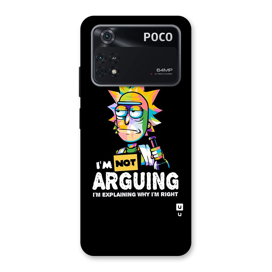 Not Arguing Explaining Back Case for Poco M4 Pro 4G
