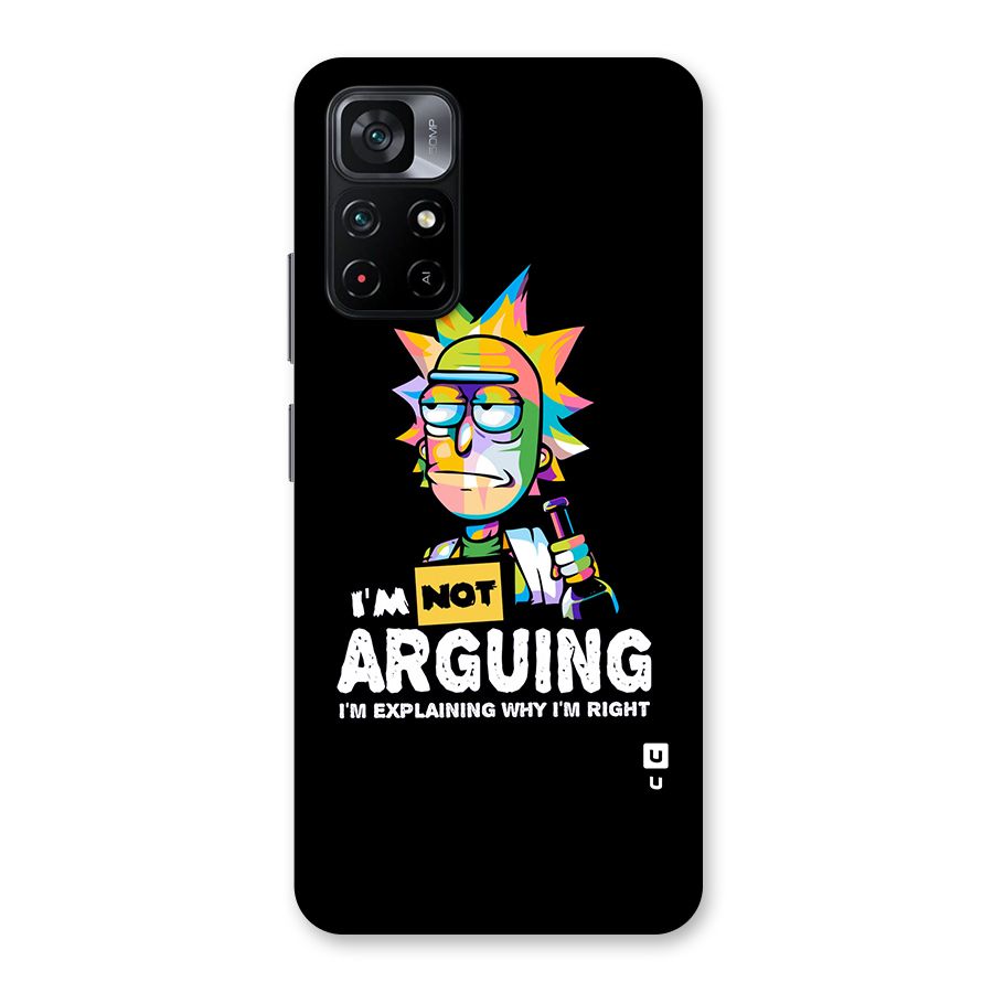 Not Arguing Explaining Back Case for Poco M4 Pro 5G