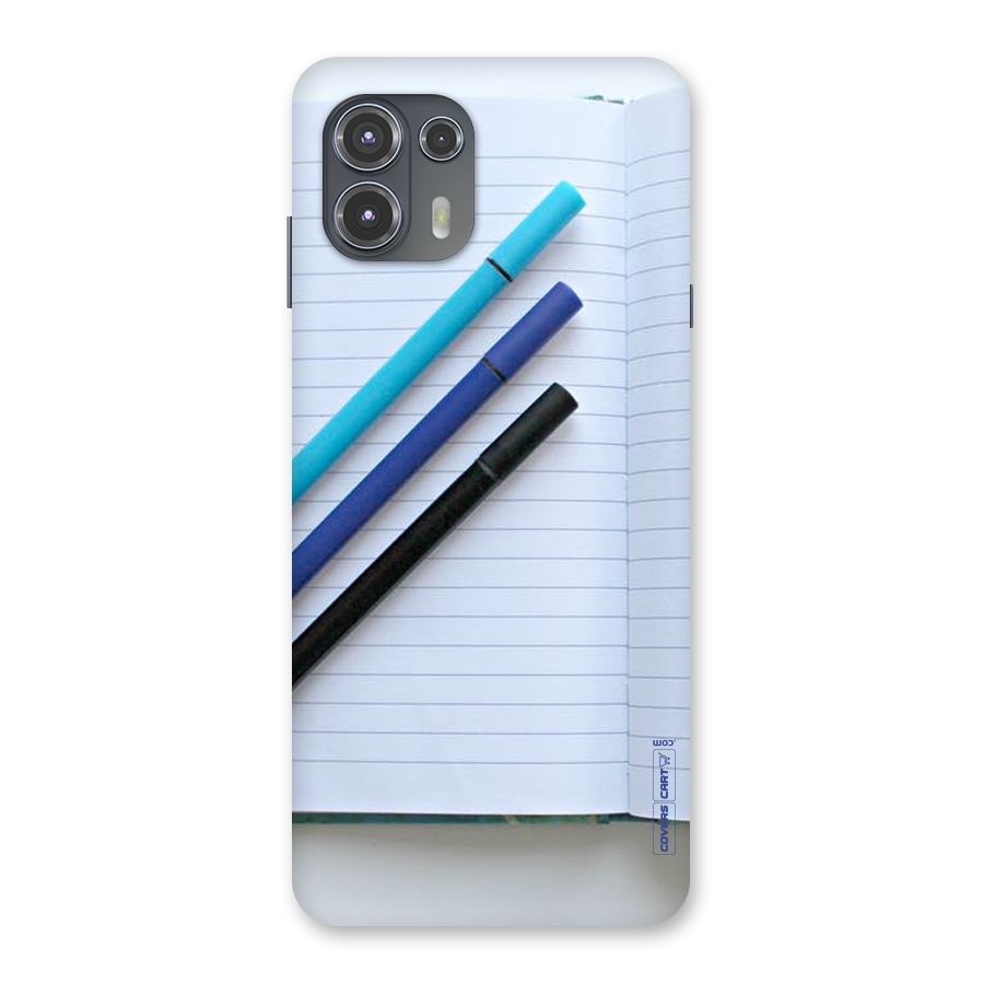 Notebook And Pens Back Case for Motorola Edge 20 Fusion
